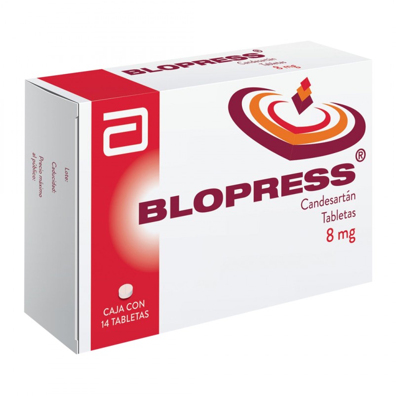 BLOPRESS 8 MG X 14 TABLETAS