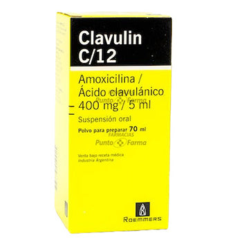 CLAVULIN C/12 400 mg/5 mL FRASCO x 70 mL POLVO PARA SUSPENSION
