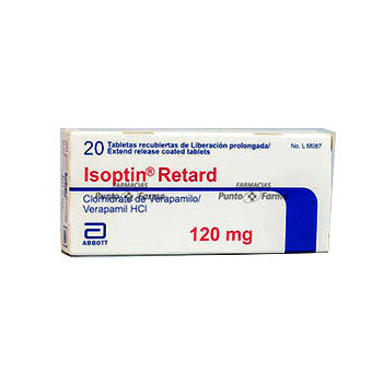 ISOPTIN RETARD 120 mg CAJA x 20 TABLETAS DE LIBERACION PROLONGADA