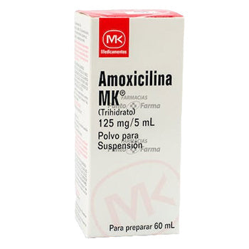AMOXICILINA MK 125 mg/5 mL FRASCO x 60 mL POLVO PARA SUSPENSION