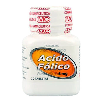 Acido Folico 5mg - Comercial Los Castillos