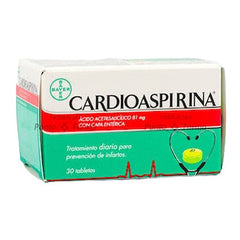 CARDIOASPIRINA 81 mg CAJA  x 30 TABLETAS