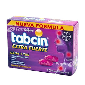 TABCIN EXTRA FUERTE GRIPE Y TOS 325/10/5 mg  x 12 CAPSULAS DE GELATINA