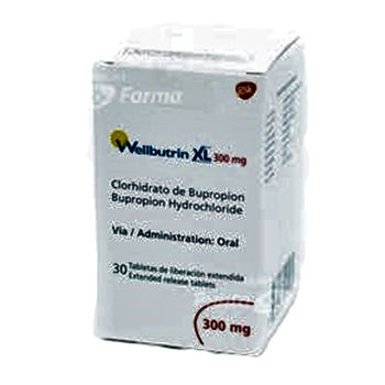 WELLBUTRIN xL 300 mg CAJA x 30 TABLETAS DE LIBERACION PROLONGADA