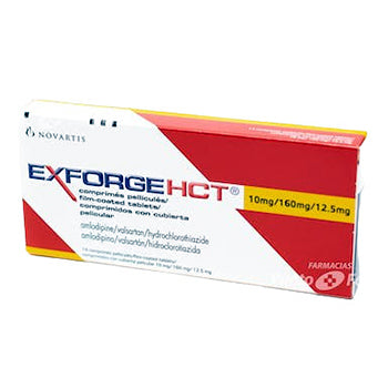 EXFORGE HCT 10/160/12.5 mg CAJA x 14 COMPRIMIDOS RECUBIERTOS