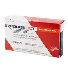 EXFORGE HCT 10/320/25 mg CAJA x 14 COMPRIMIDOS RECUBIERTOS