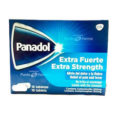 PANADOL EXTRA FUERTE 500 mg CAJA 8 SOBRES x 16 TABLETAS