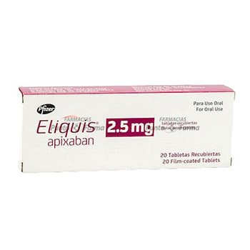 ELIQUIS 2.5 mg CAJA x 20 TABLETAS RECUBIERTAS