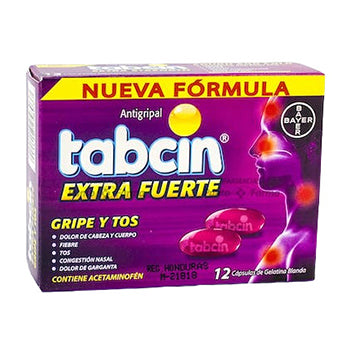 TABCIN CONTRA LA GRIPE 324/8/2 mg CAJA x 12 TABLETAS EFERVESCENTES