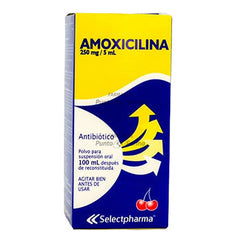 AMOXICILINA 250 mg/5 mL FRASCO x 100 mL POLVO PARA SUSPENSION