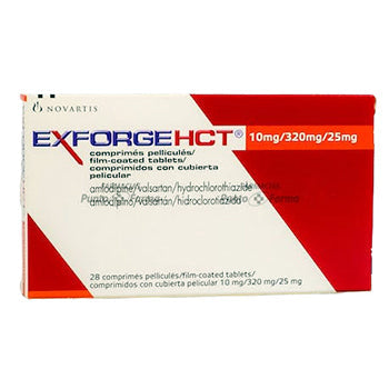 EXFORGE HCT 10/320/25 mg x 28 COMPRIMIDOS RECUBIERTOS