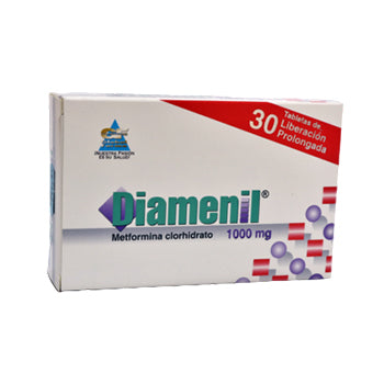 DIAMENIL 1000 mg CAJA x 30 TABLETAS DE LIBERACION PROLONGADA