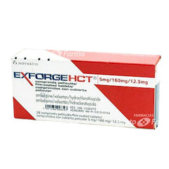EXFORGE HCT 5/160/12.5 mg CAJA x 28 COMPRIMIDOS RECUBIERTOS