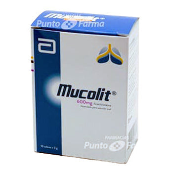 MUCOLIT 600 mg CAJA x 10 SOBRES POLVO PARA SOLUCION ORAL