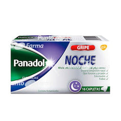 PANADOL GRIPE NOCHE 500/5/2 mg CAJA 8 SOBRES x 16 TABLETAS