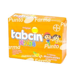 TABCIN ANTIGRIPAL NIÑOS 80/1/2.5 mg  x 12 TABLETAS MASTICABLES