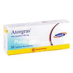 ATORGRAS 40 mg CAJA x 30 TABLETAS RECUBIERTAS