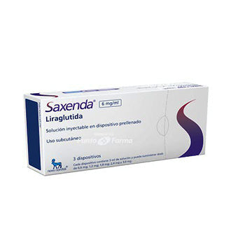 SAXENDA 6 mg/mL SOLUCION INYECTABLE 3 mL CAJA x 3 CARTUCHOS