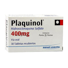 PLAQUINOL 400 mg CAJA  x 30 TABLETAS RECUBIERTAS