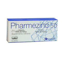 PHARMEZINC 50 mg CAJA  x 50 TABLETAS RECUBIERTAS