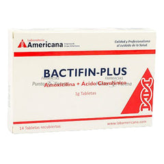 BACTIFIN-PLUS 875/125 mg CAJA x 14 TABLETAS RECUBIERTAS