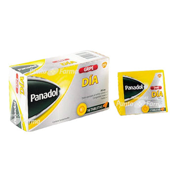 PANADOL GRIPE DIA 500/5/25 mg CAJA 8 SOBRES x 16 TABLETAS