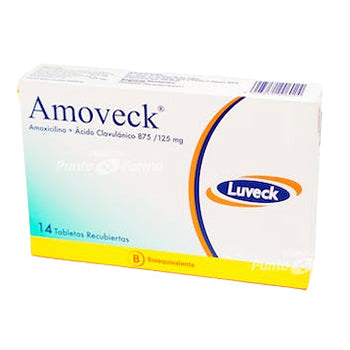 AMOVECK 875/125 mg CAJA x 14 TABLETAS RECUBIERTAS