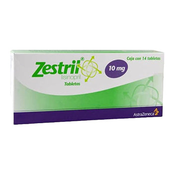 ZESTRIL 10 mg x 14 tabletas