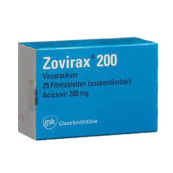 ZOVIRAX 200 mg x 25 tabletas