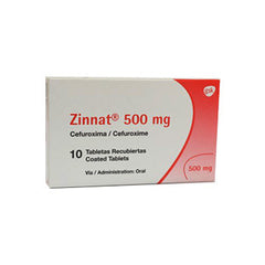 ZINNAT 500 mg x 10 tabletas