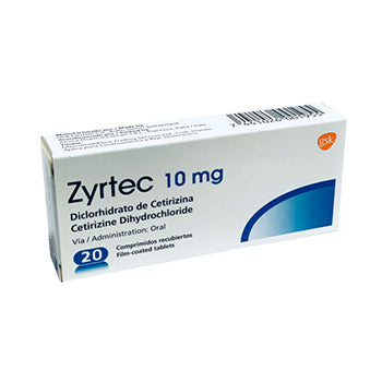 ZYRTEC 10 mg x 20 tabletas