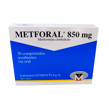 METFORAL 850 mg x 30 tabletas
