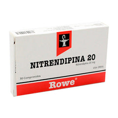 NITRENDIPINA 20 mg x 30 tabletas