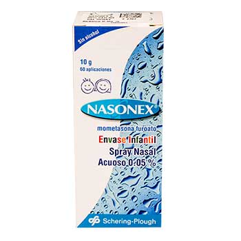 NASONEX INFANTIL SPRAY 0.05 % CAJA 10 G - Farmacia Pasteur - Medicamentos y  cuidado personal