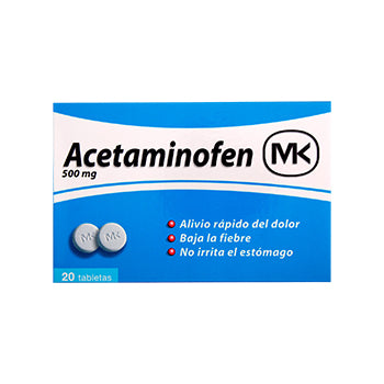 ACETAMINOFEN MK 500 mg x 20 tabletas