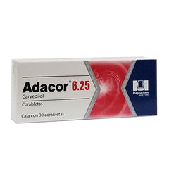 ADACOR 6.25 mg x 30 tabletas