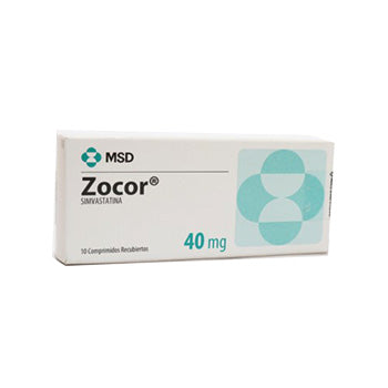 ZOCOR 40 mg x 10 tabletas