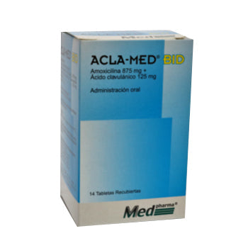 ACLA-MED BID 875 mg/125 mg x 14 TABLETAS