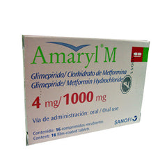 AMARYL M 4 mg/1000 mg x 16 COMPRIMIDOS -5289