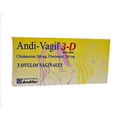 ANDI-VAGIL 3-D 200mg/200mg x 3 OVULOS VAGINALES