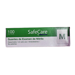 Guante Examen Nitrilo M Safe Care C/100