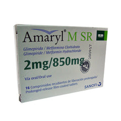 AMARYL M SR 2mg/850 mg X 16 COMPRIMIDOS -5281