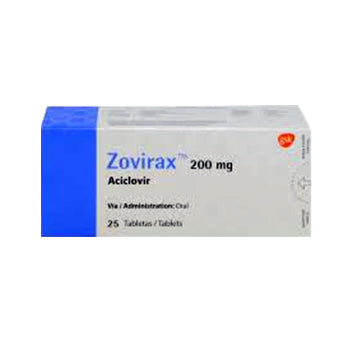 ZOVIRAX 200 mg x 25 TABLETAS