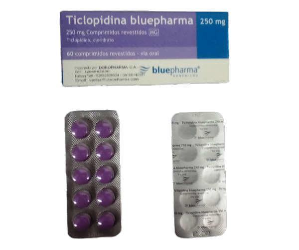 Ticlopidina Bp 250mg x 60 Comprimidos
