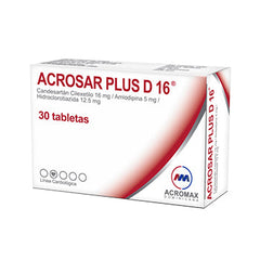 ACROSAR PLUS D 16 mg x 30 tabletas