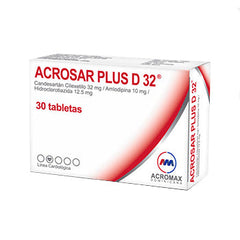 ACROSAR PLUS D 32 mg x 30 tabletas