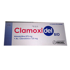 CLAMOXIDEL BID 875/125 mg x 14 tabletas