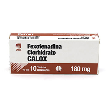FEXOFENADINA CLORHIDRATO CALOX 180 mg x 10 tabletas