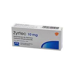 ZYRTEC 10 mg x 20 COMPRIMIDOS