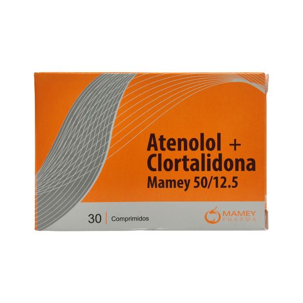 Atenolol + Clortalidona 50mg/12,5mg x 30 Comprimidos